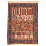 Koohestan Reversed Soumak Persian Carpet Wool 143x165 Olive - Pearl Woven, Morvarid Baf Persian Rugs in Dubai