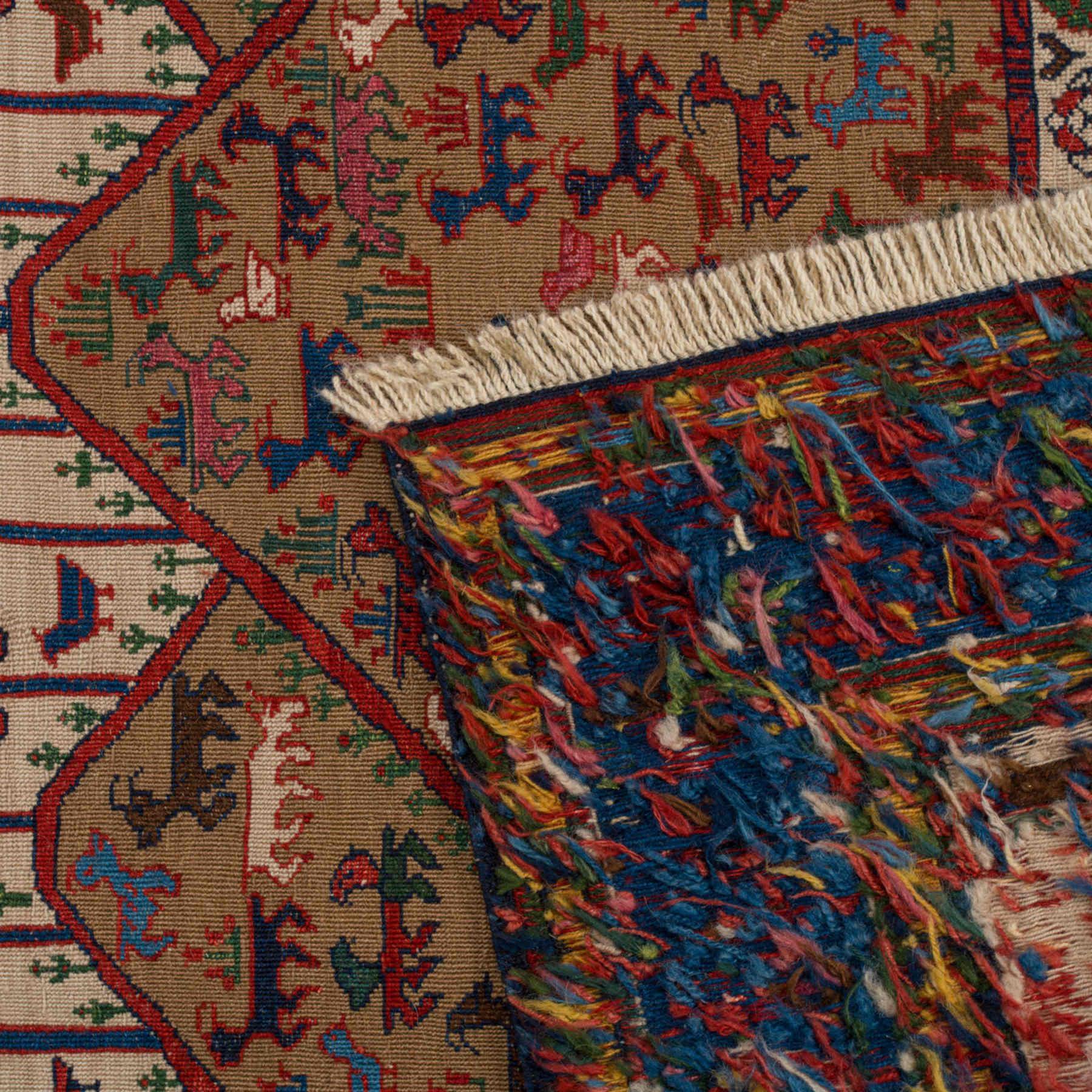 Koohestan Reversed Soumak Persian Carpet Wool 143x165 Olive - Pearl Woven, Morvarid Baf Persian Rugs in Dubai