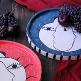 Lady Bug Blue Ceramic Serving Plate - Handmade Tableware & Tabletop Accessories Dubai