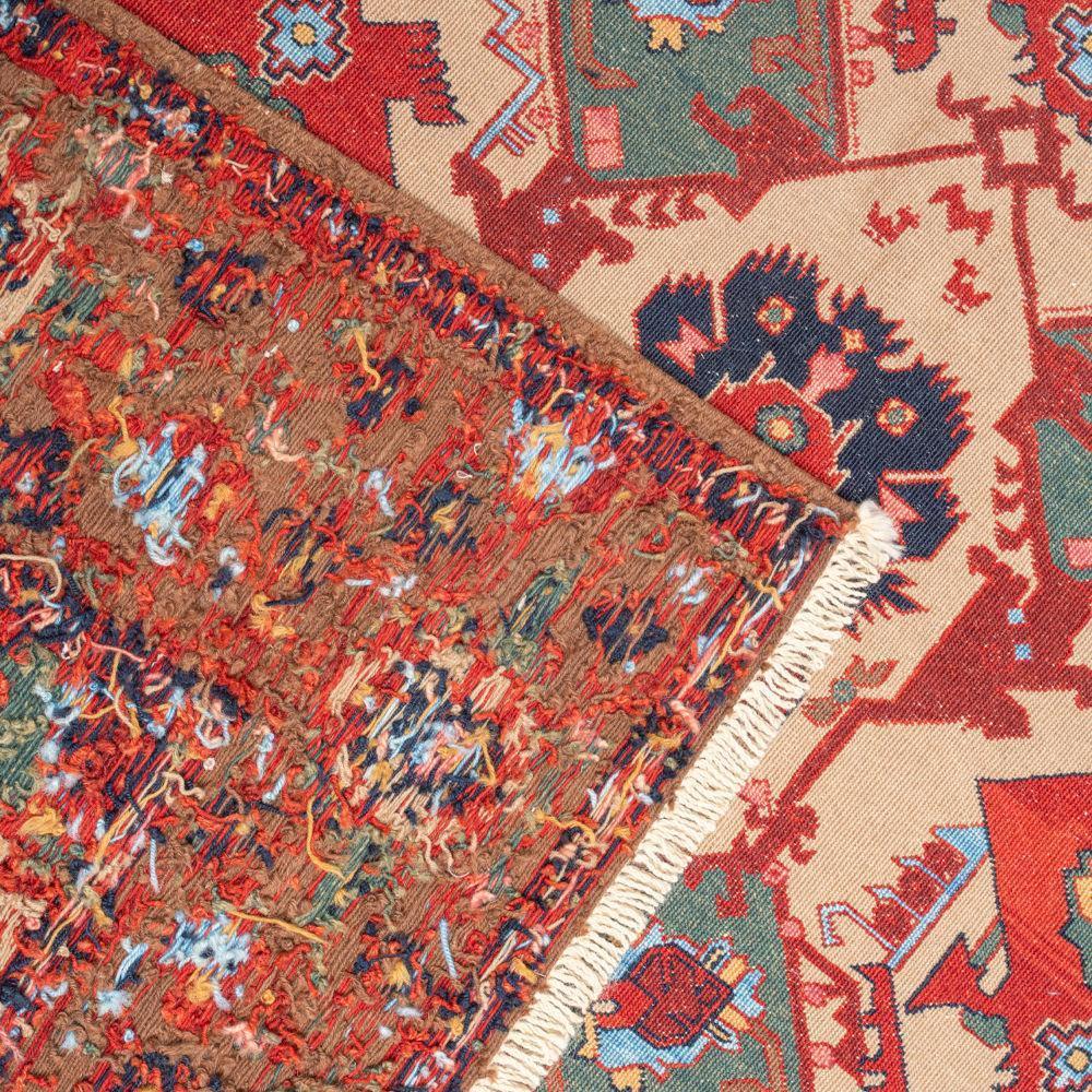 Mahasti Reversed Soumak Persian Carpet Wool 155x208 Beige - Pearl Woven, Morvarid Baf Rugs in Dubai