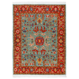 Mahtab Heriz Persian Carpet Wool 179x235 Green - Authentic Vintage Rugs & Kilims in Dubai