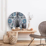 Ornament Decorative Round Mirror - Wall Mounted Painted Mirrors in Metal Frame in Dubai