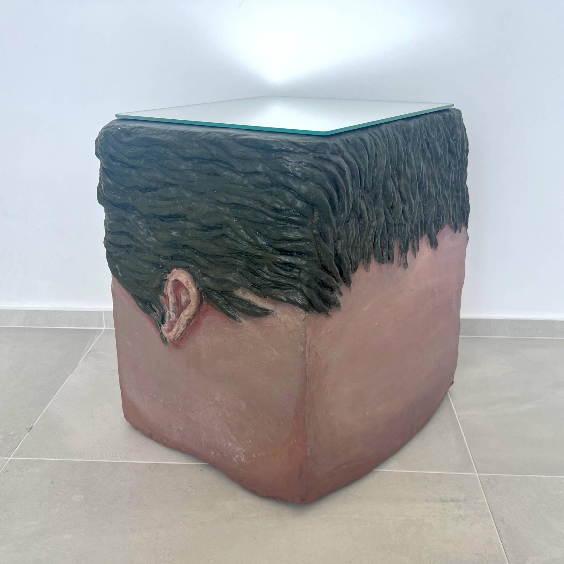 Mindful Muse Side Table - Artistic Contemporary Paper Mache Accent Furniture by Sahra Mollaali in Dubai