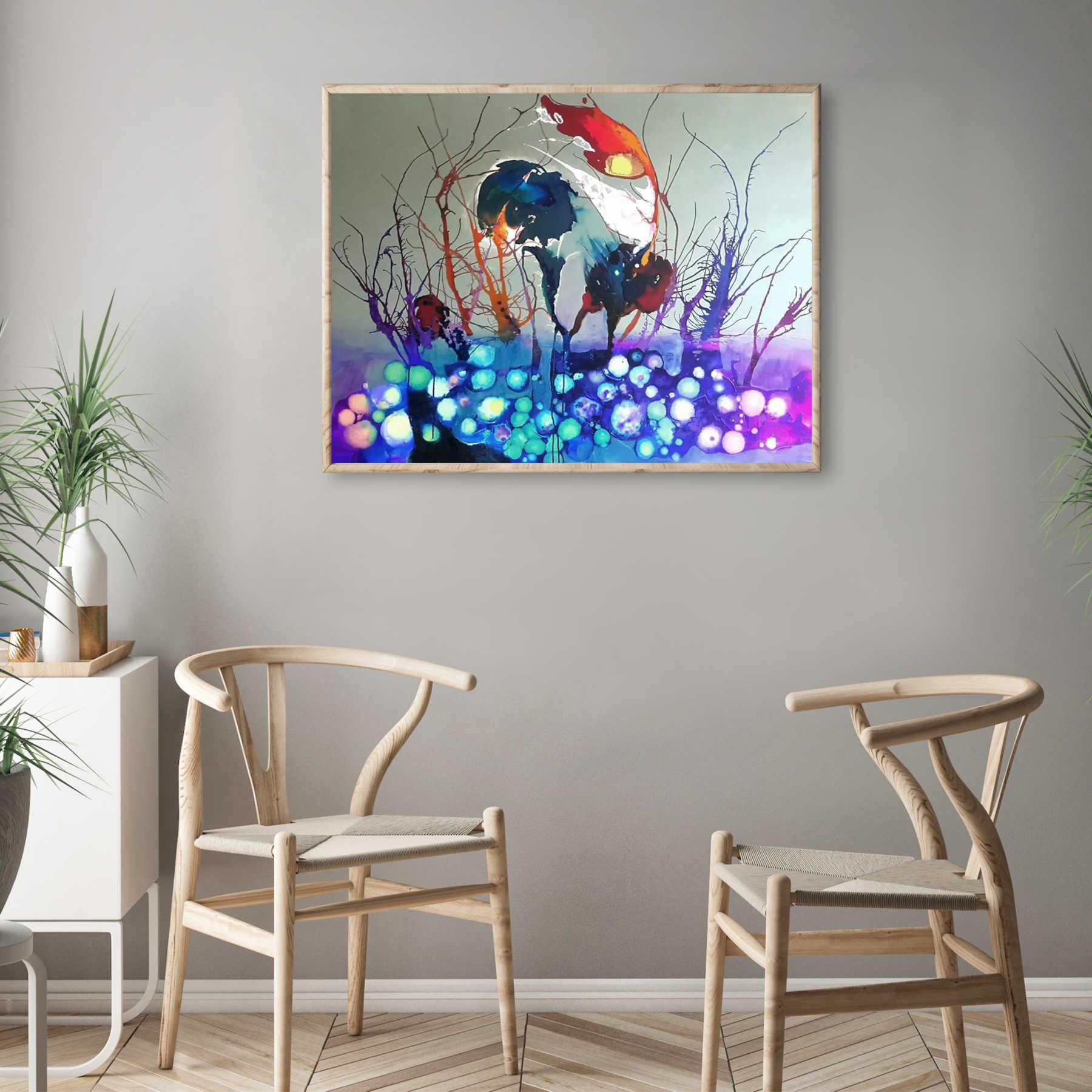 Mixed Media on Canvas Paintings By Contemporary Artist Narges Maleki in Dubai