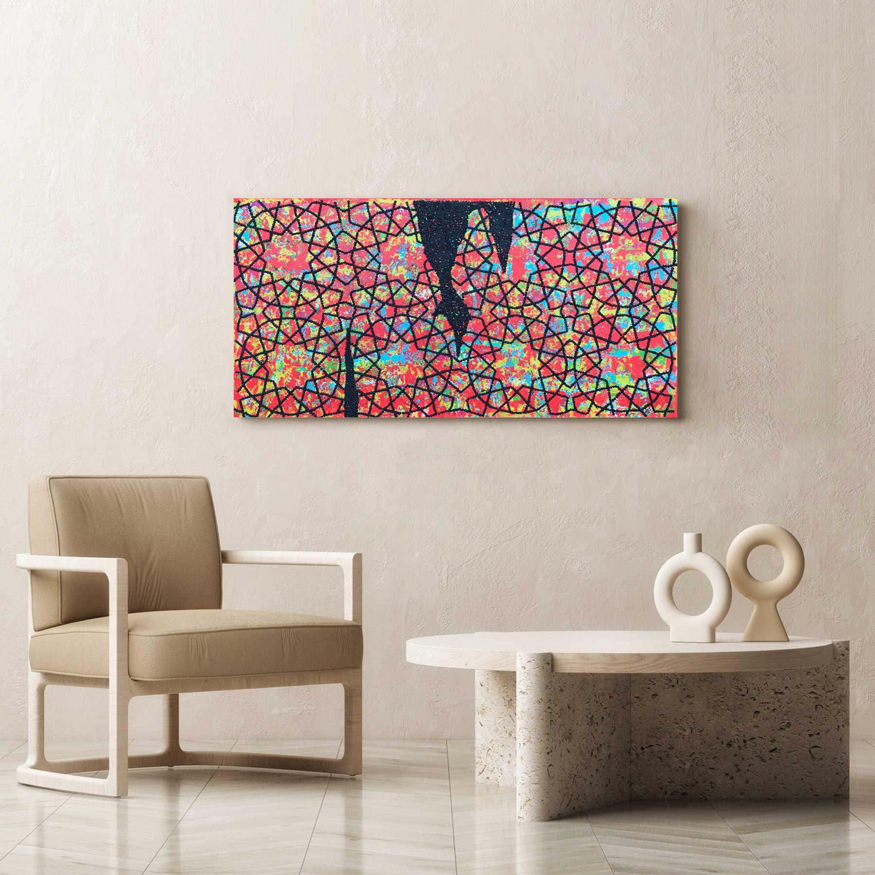 The Sunset Mixed Media Painting - Contemporary Islamic Art By Farnaz Faridfar