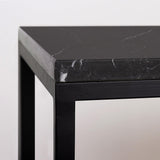 Nero Marquina Marble and Metal Console Table in Dubai