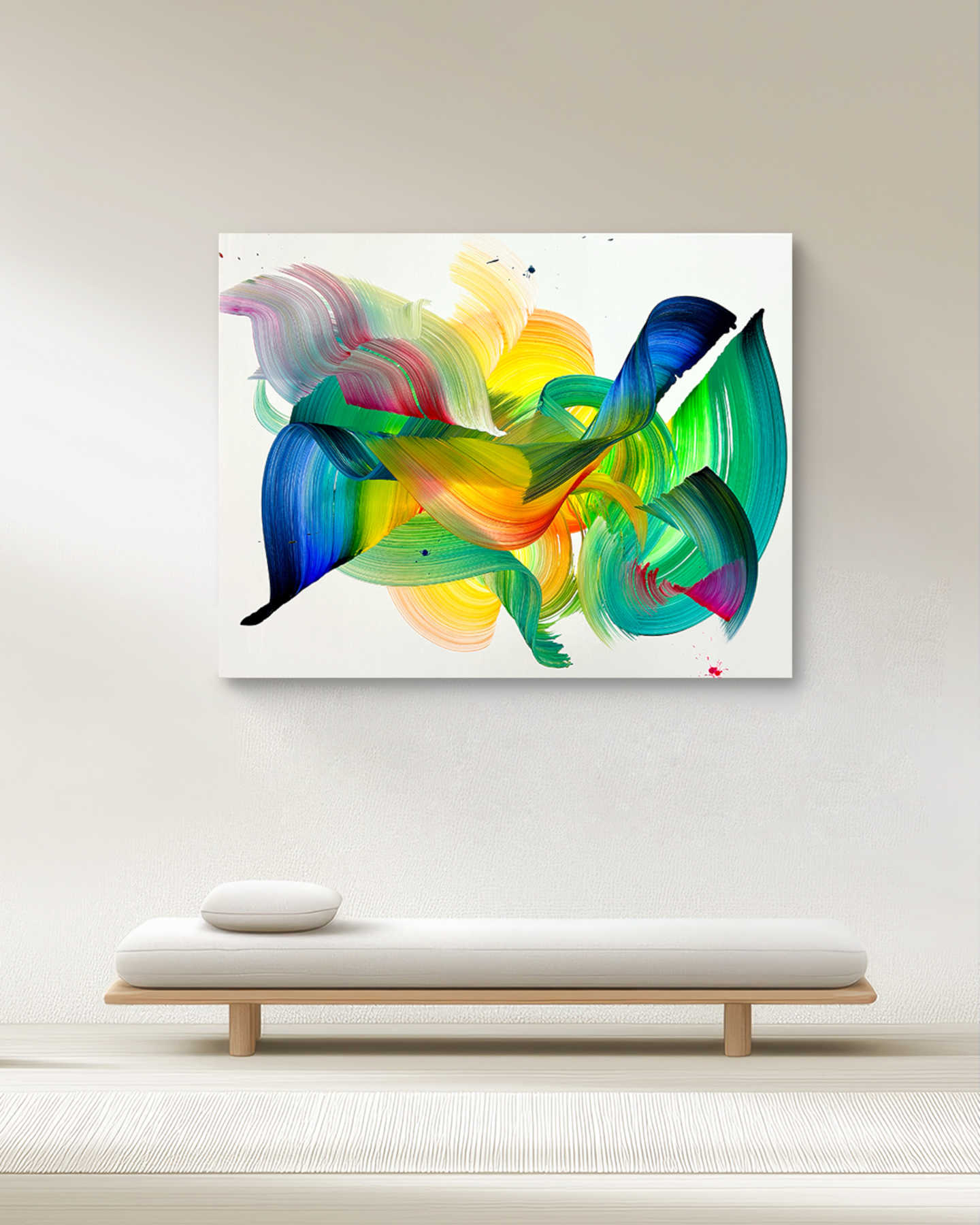Colorful Abstract Painting For Interior Design By Nikolaos Schizas in Dubai