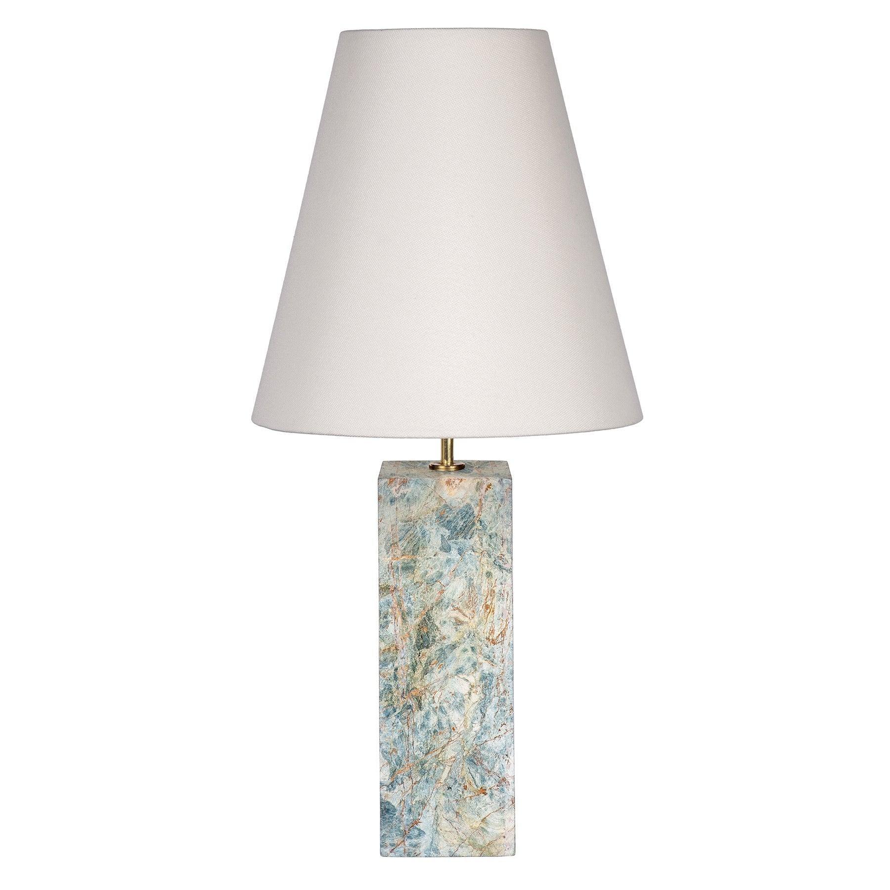 Noble Green Marble Table Lamp - Cubic