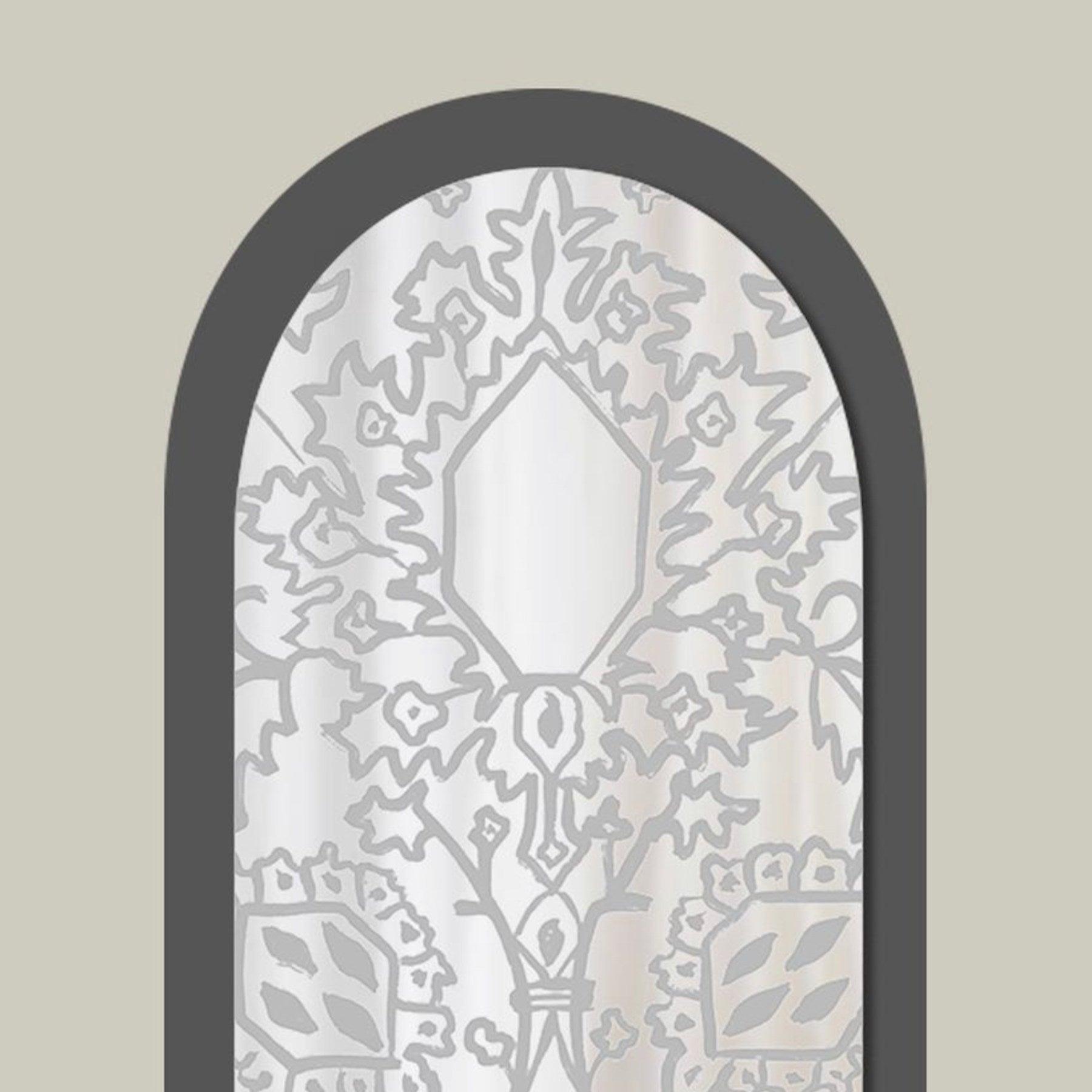 Nouveau Decorative Wall Mirror - Wall Mounted Painted Mirror with Wooden Frame in Dubai