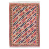 Olmaz Soumak Persian Carpet Silk & Wool 105x150 - Authentic Nomadic Rugs & Kilims in Dubai
