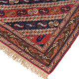 Olmaz Soumak Persian Carpet Silk & Wool 105x150 - Authentic Nomadic Rugs & Kilims in Dubai