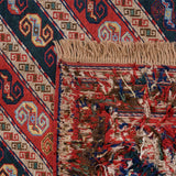Olmaz Soumak Persian Carpet Silk & Wool 105x150 - Authentic Nomadic Rugs & Kilims in Dubai