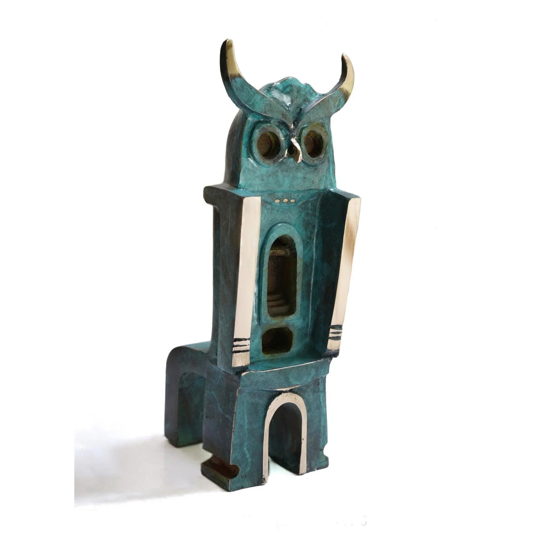 Owl Series Bronze Sculpture - Contemporary Collectible Owl Statues By Sadegh Adham in Dubai