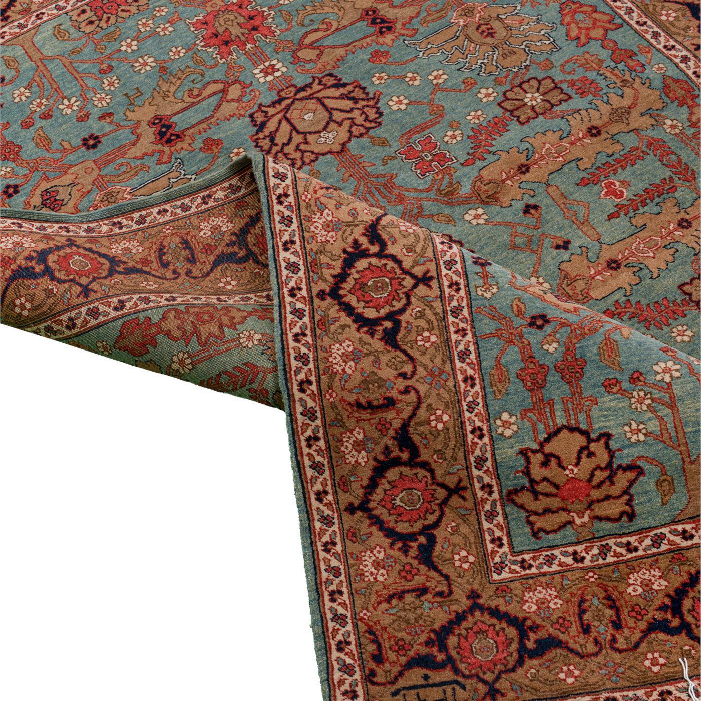 Paria Heriz Persian Carpet Wool 117x159 Green - Authentic Vintage Rugs & Kilims in Dubai