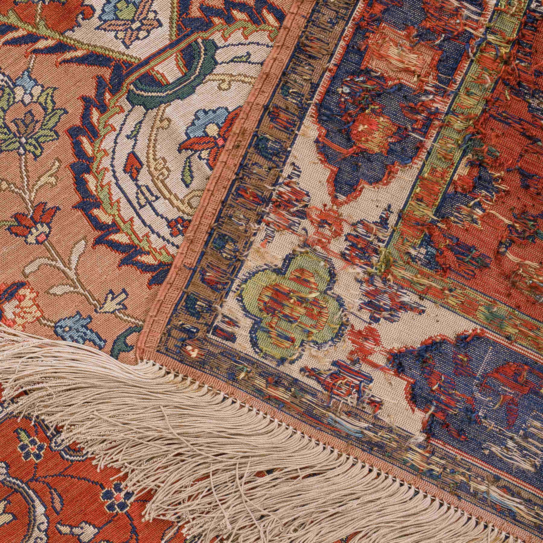 Parinaaz Soumak Persian Carpet Super Fine Silk 80x131 Beige - Authentic Nomadic Rugs & Kilims in Dubai