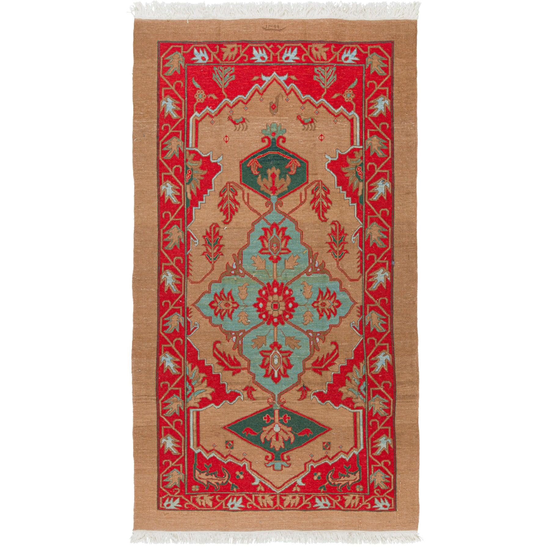 Pirayesh Kilim Morvaridbaf Persian Carpet Wool 108x190, Authentic Vintage Rugs & Kilims in Dubai