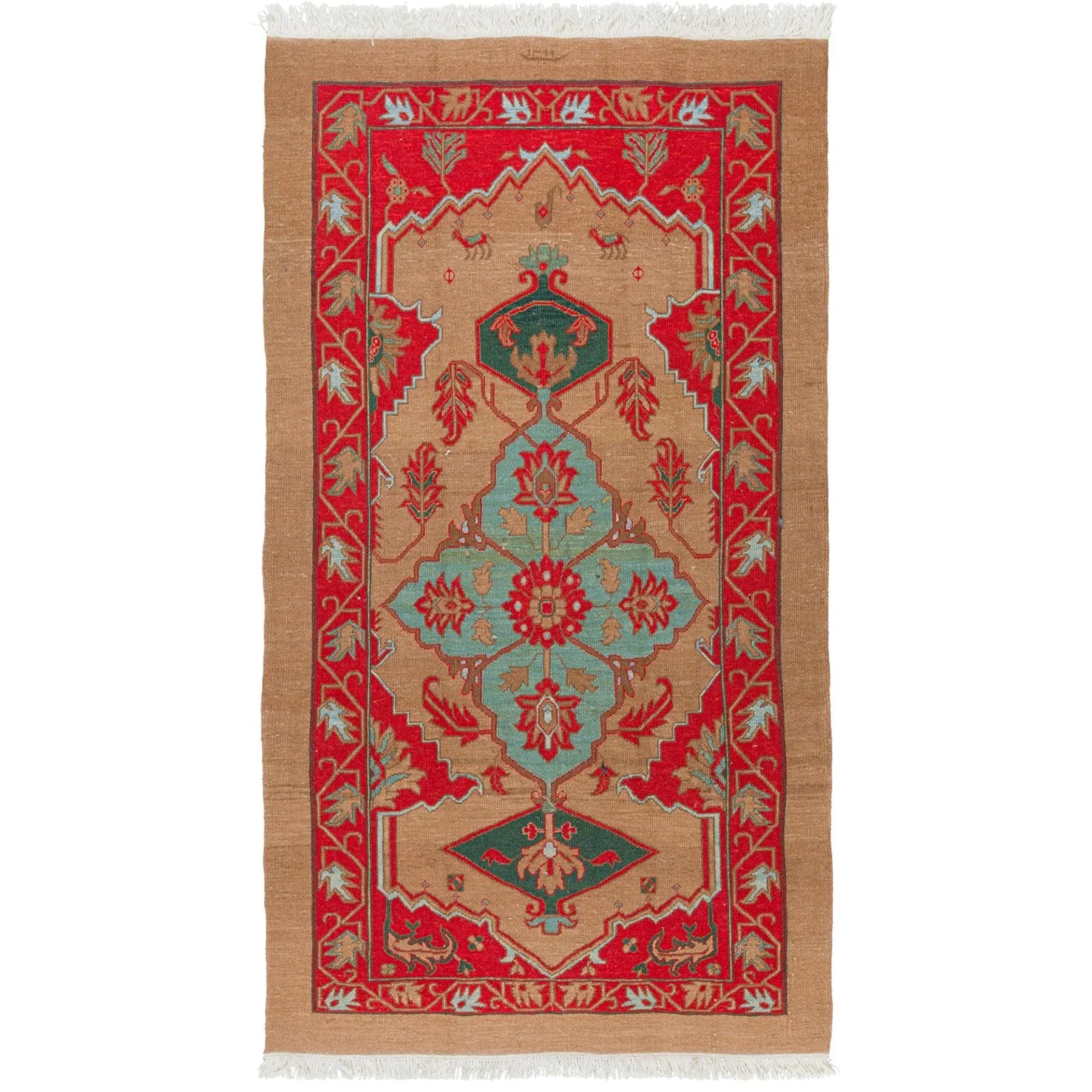 Pirayesh Kilim Morvaridbaf Persian Carpet Wool 108x190, Authentic Vintage Rugs & Kilims in Dubai