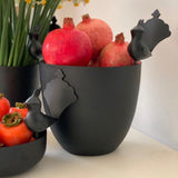 Black Metal Pot - Tabletop Metal Accessories, Home Decor & Tableware in Dubai