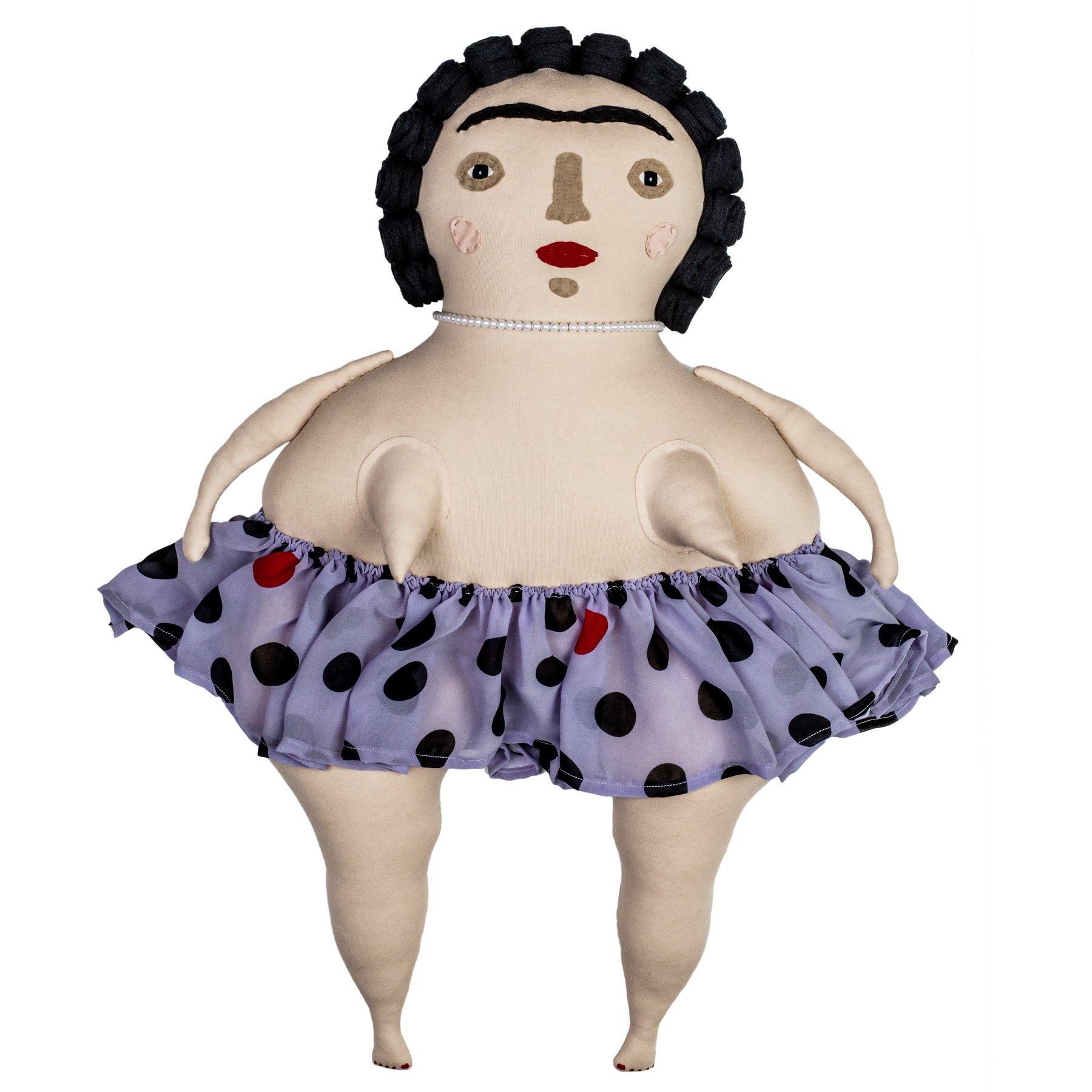 Qajar Girl Decorative Embroidery Doll Cushion - Handmade Doll Art & Sofa Cushions in Dubai