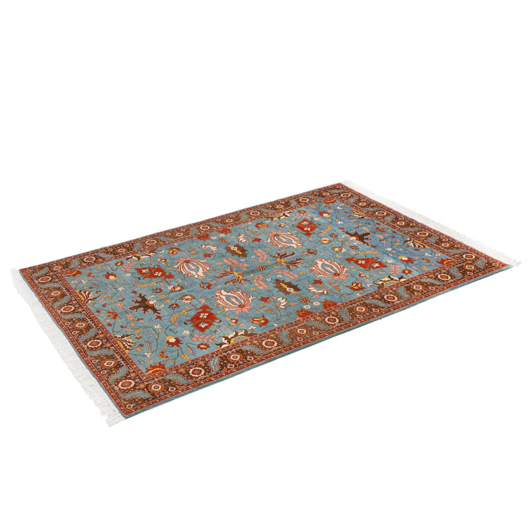 Rahaa Heriz Persian Carpet Wool 214x307 Blue - Authentic Classic Persian Rugs & Kilims in Dubai