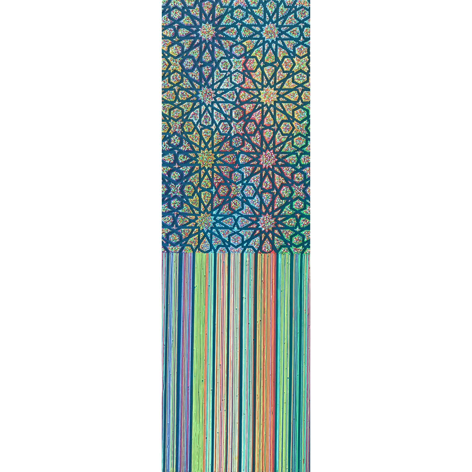 Rainfall Mixed Media Painting - Contemporary Islamic Art By Farnaz Faridfar Dubai