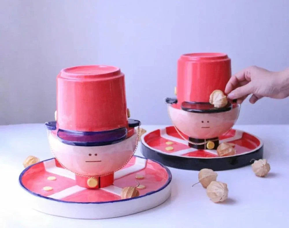 Ringmaster Ceramic Serving Plate & Bowls - Circus Pottery, Handmade Tabletop Accessories Dubai