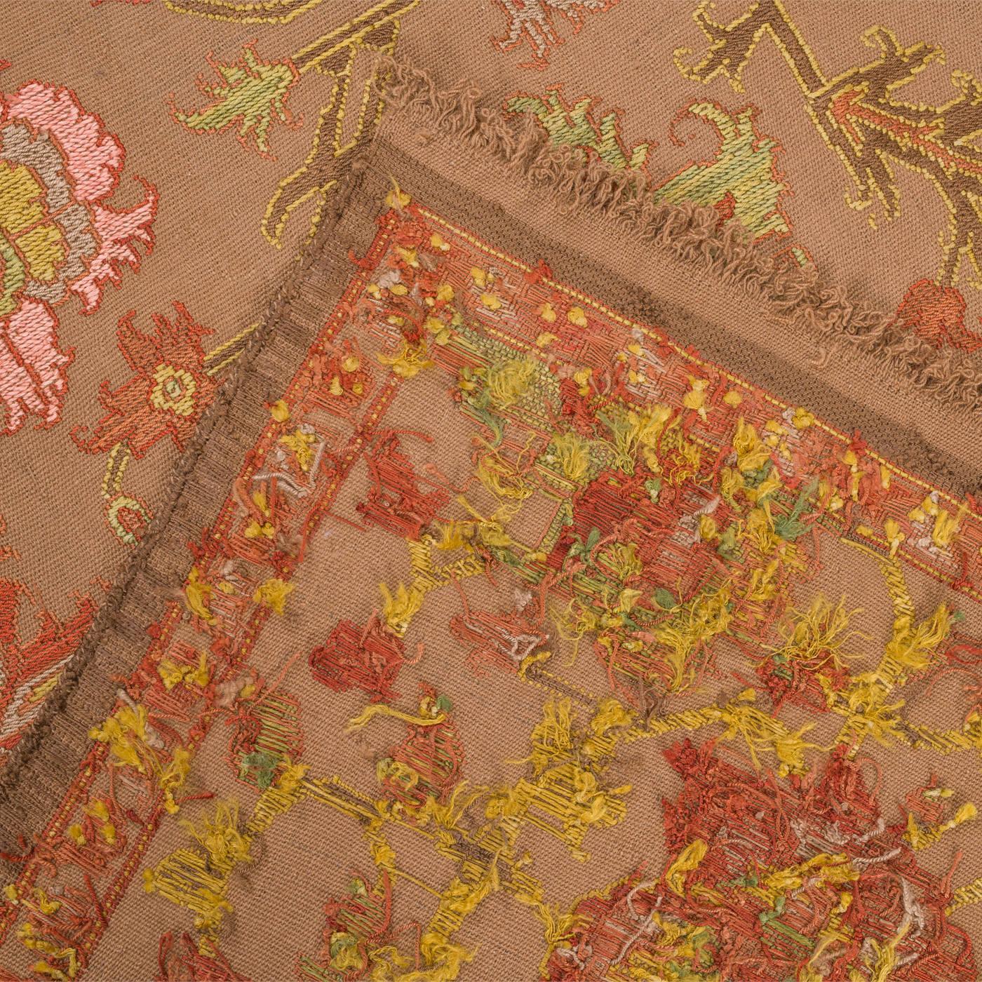 Saleh Heriz Soumak Persian Carpet Silk & Wool 138x230 - Authentic Nomadic Rugs & Kilims in Dubai