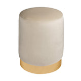 Round Microsuede Pouf - Modern Ottomans & Designer Decor in Dubai