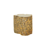 Brass Sculptural Log Stool Large, Designer Furniture in Dubai
