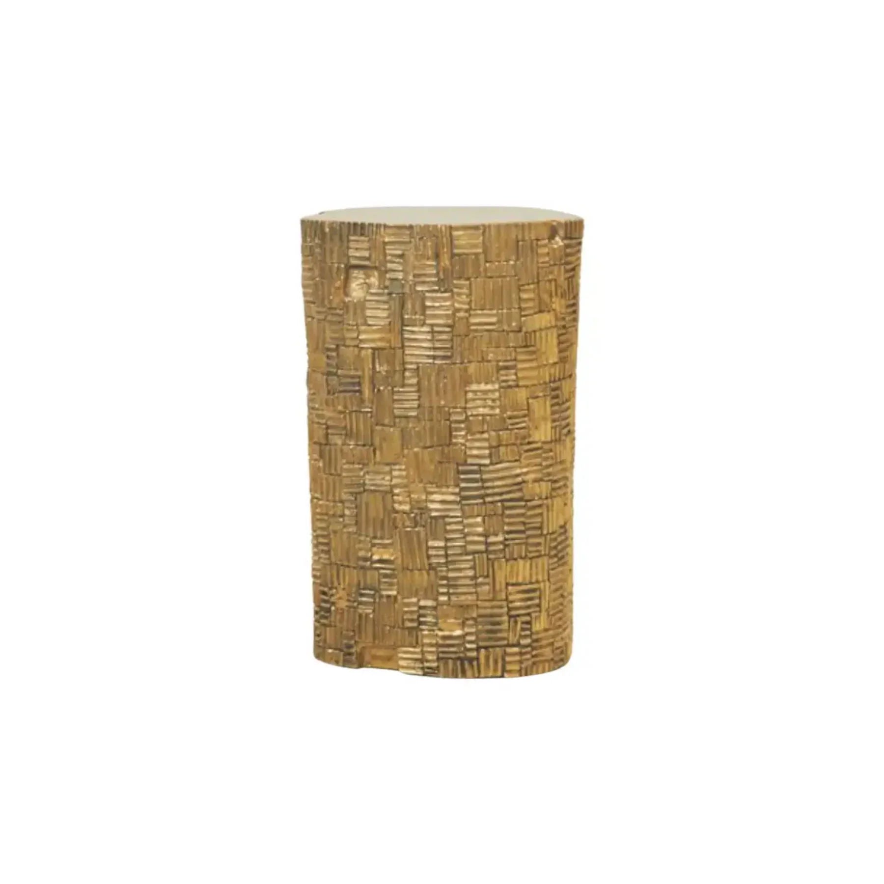Brass Sculptural Log Stool, Designer Furniture in Dubai