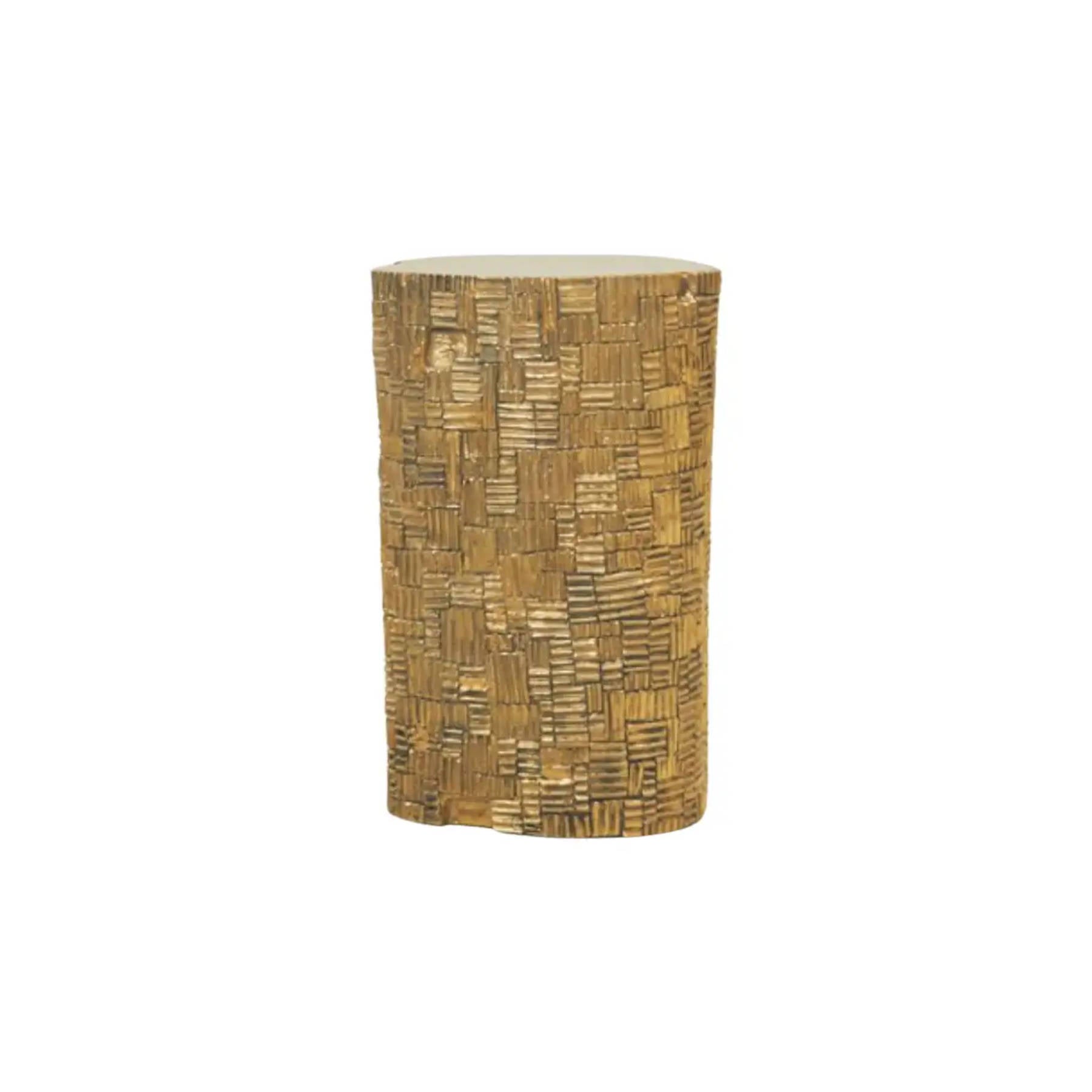 Brass Sculptural Log Stool, Designer Furniture in Dubai