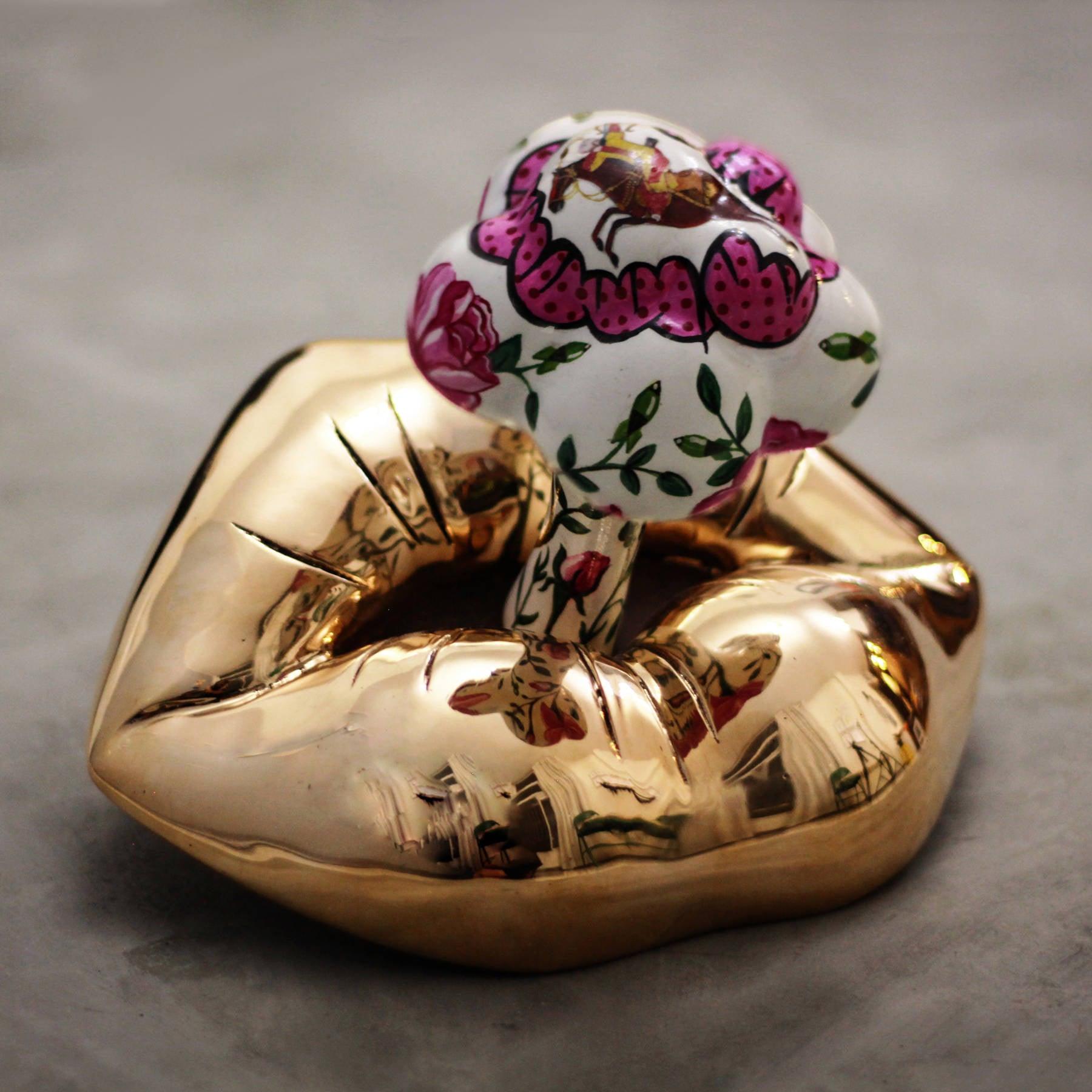 Silent Poultry Mixed Media Sculpture - Contemporary Bronze, Clay & Fiberglass Works by Sara Rahanjam in Dubai