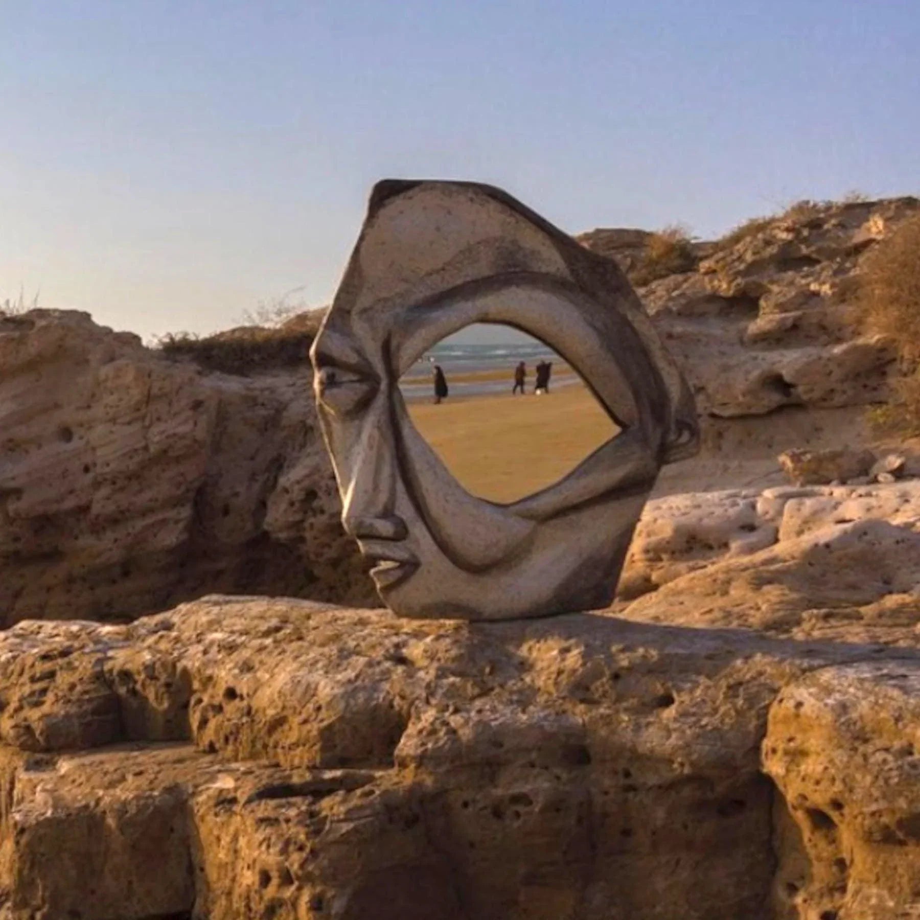 Introspection Painted Decorative Wall Mirror - Artistic Handmade 3D Wall Mirrors