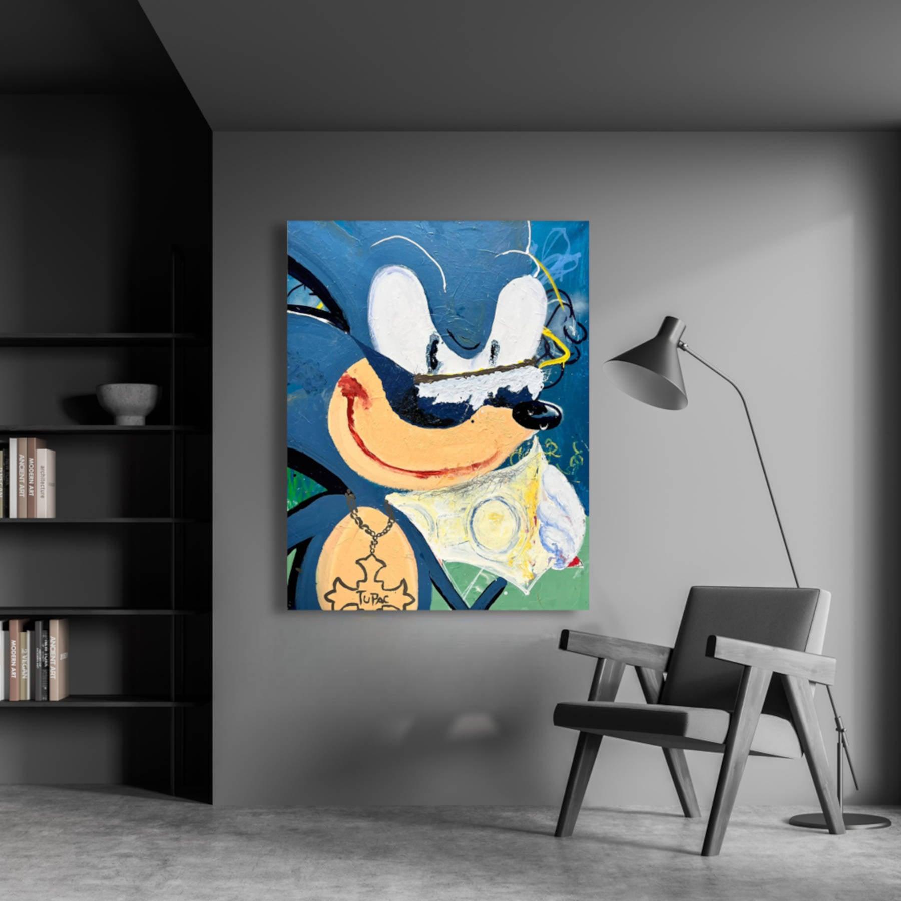 Sonic Pop Art Painting - Abstract Visual Arts Dubai