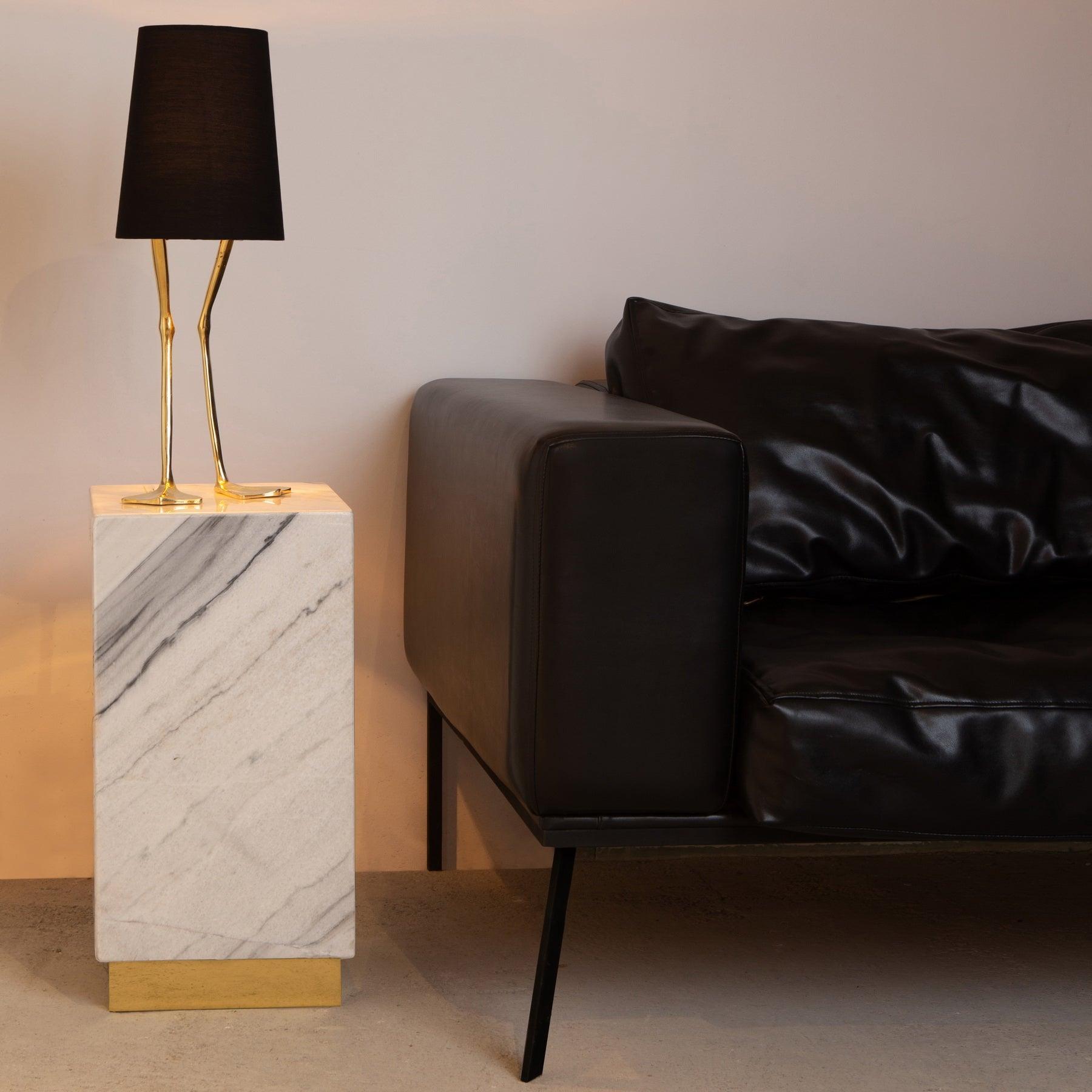 Plinth Marble Side Table - Modern Designer Furniture & Decor in Dubai
