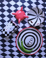 Striped Ceramic Bowl - Handmade Tabletop Accessories & Serving Tableware Dubai