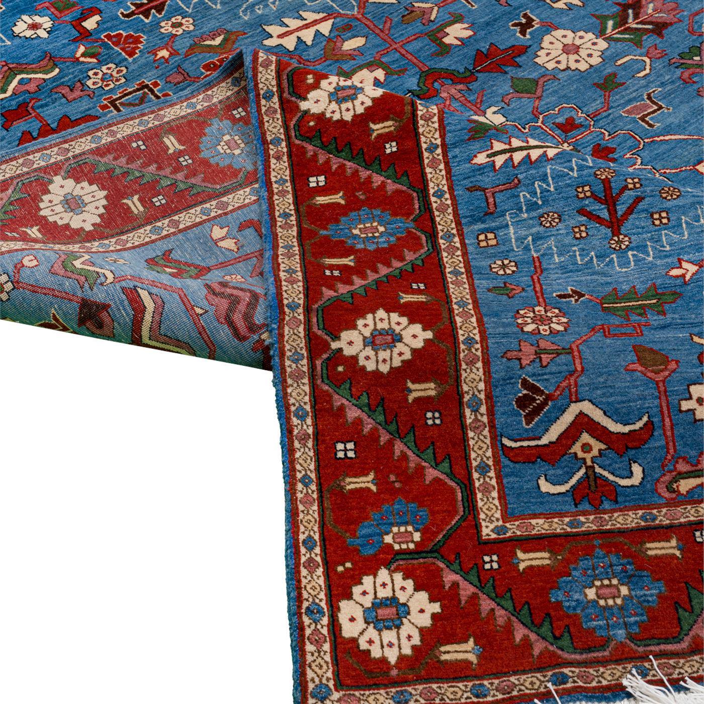 Tangol Heriz Persian Carpet Wool 210x280 Blue - Authentic Vintage Rugs & Kilims in Dubai