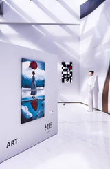 The Heart Diptych Oil Painting - Contemporary Arts by Nastya Bers in Dubai