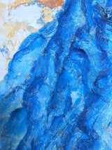 Lady with a Jar Mixed Media On Canvas Painting - Modern Decorative Wall Art By Farnaz Faridfar in Dubai