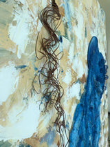 Lady with a Jar Mixed Media On Canvas Painting - Modern Decorative Wall Art By Farnaz Faridfar in Dubai