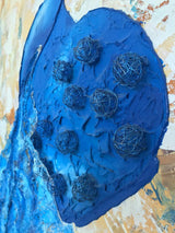 Lady with a Jar Mixed Media On Canvas Painting - Modern Decorative Wall Art By Farnaz Faridfar in Dubai