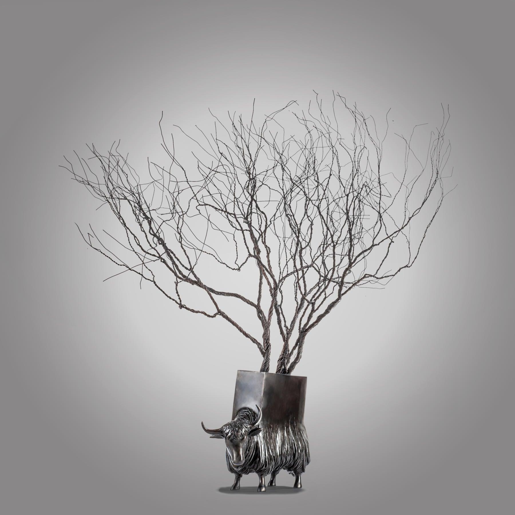Tree of Life Bronze Sculpture - Contemporary Statues By Keivan Beiranvand in Dubai