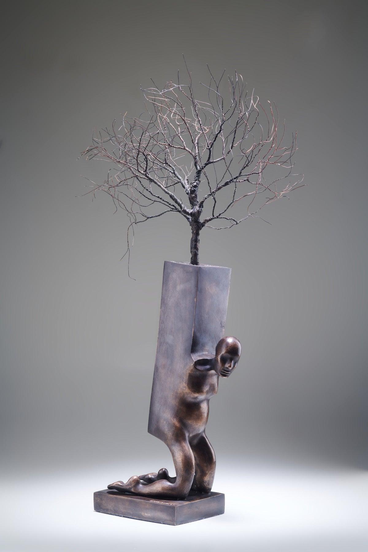 Tree of Life Bronze Sculpture - Contemporary Statues By Keivan Beiranvand in Dubai