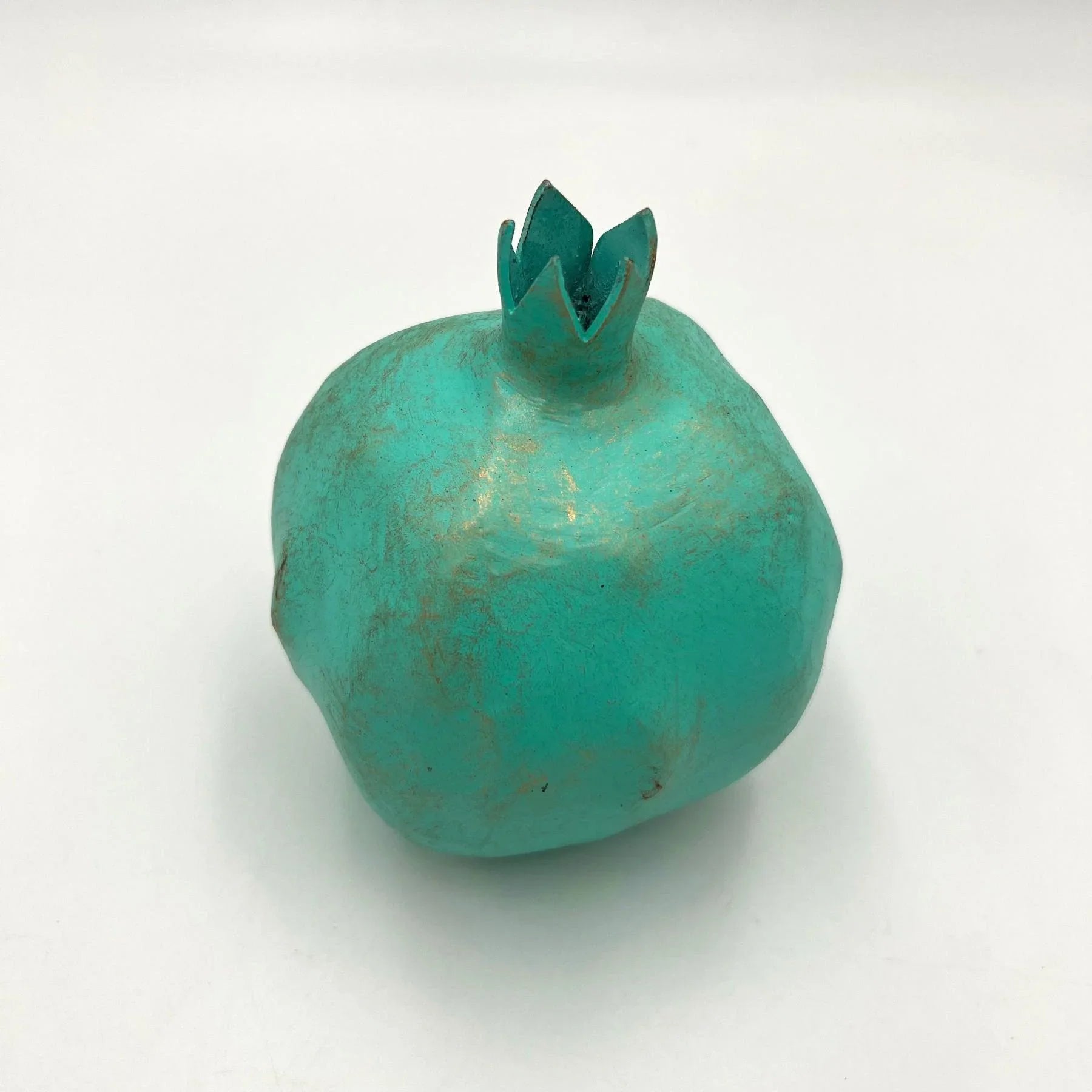 Turquoise Metal Pomegranate Decor