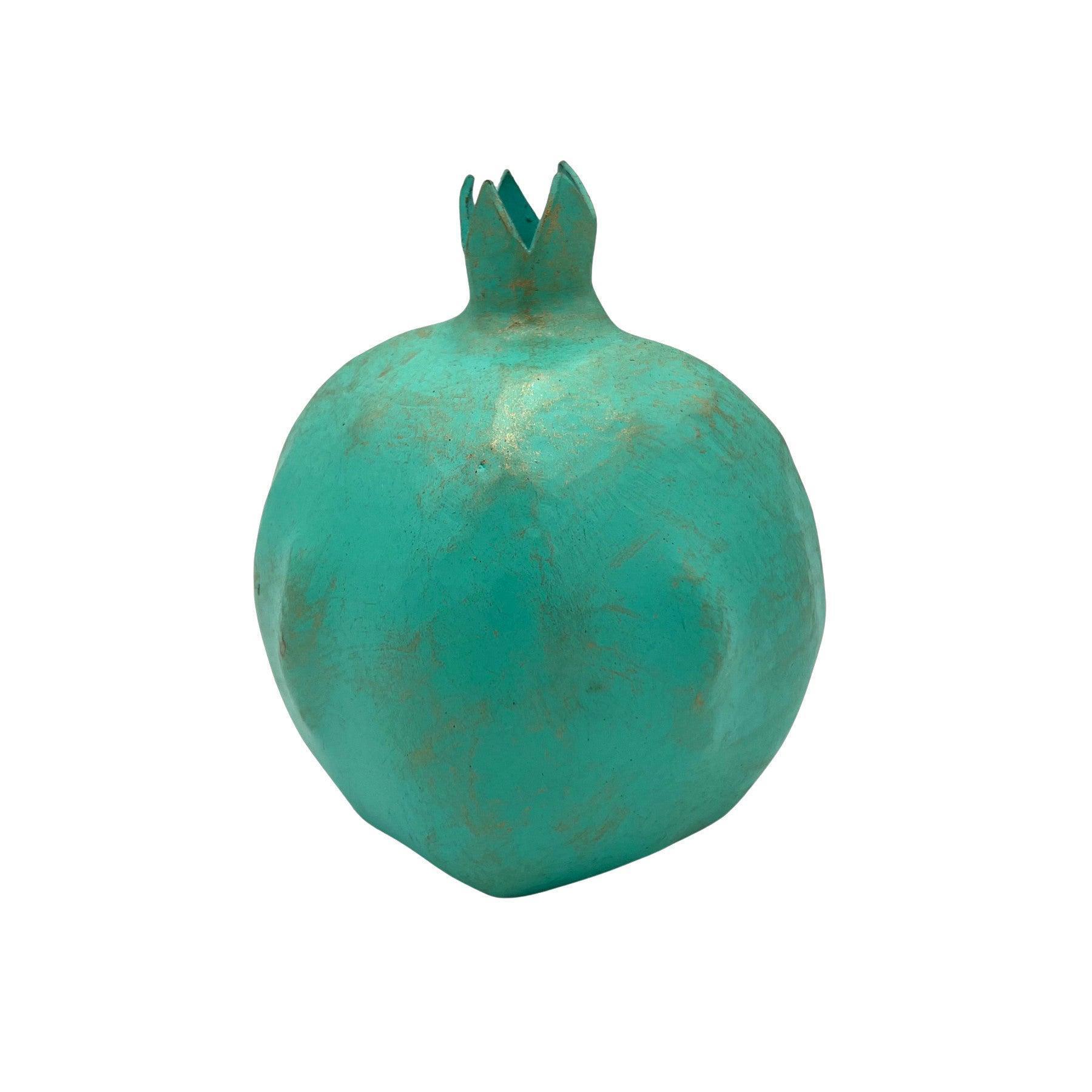 Turquoise Metal Pomegranate Decor