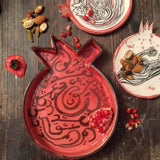 Typography Pomegranate Ceramic Deep Dish - Tabletop Ceramic Accessories,Dining & Tableware in Dubai