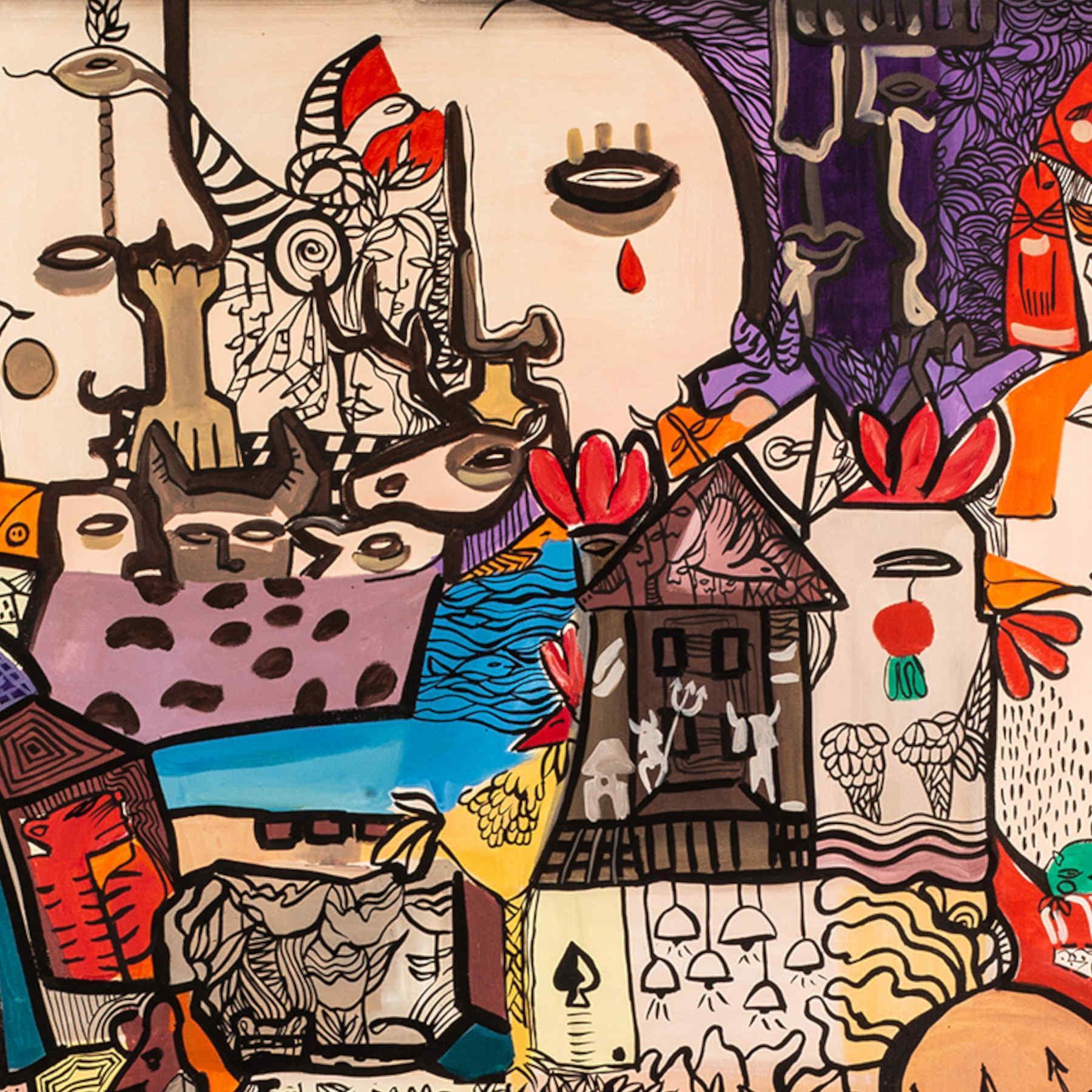 Acrylic Painting - Street Art, graffiti, Urban Art Dubai
