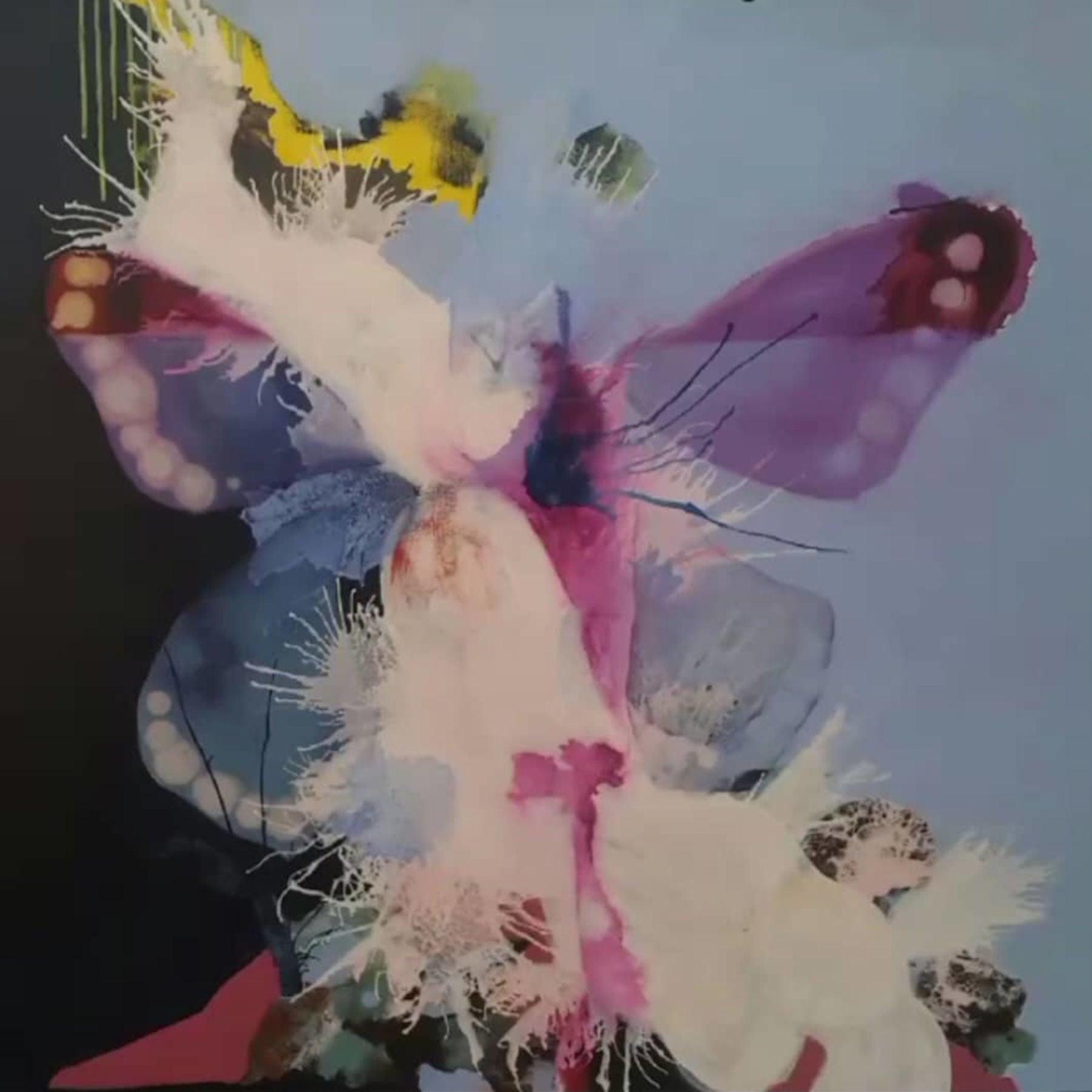 Mixed Media Painting - Acrylic & Ink on Canvas Art By Narges Maleki