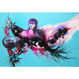 Mixed Media Painting - Acrylic & Ink on Canvas Art By Narges Maleki