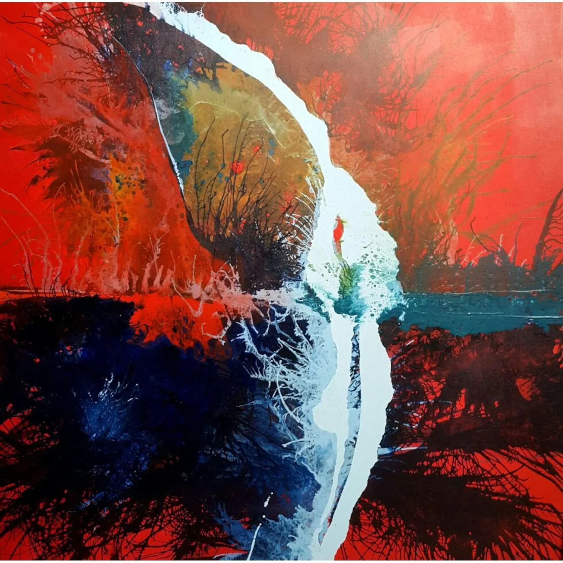 Mixed Media on Canvas Paintings By Contemporary Artist Narges Maleki in Dubai